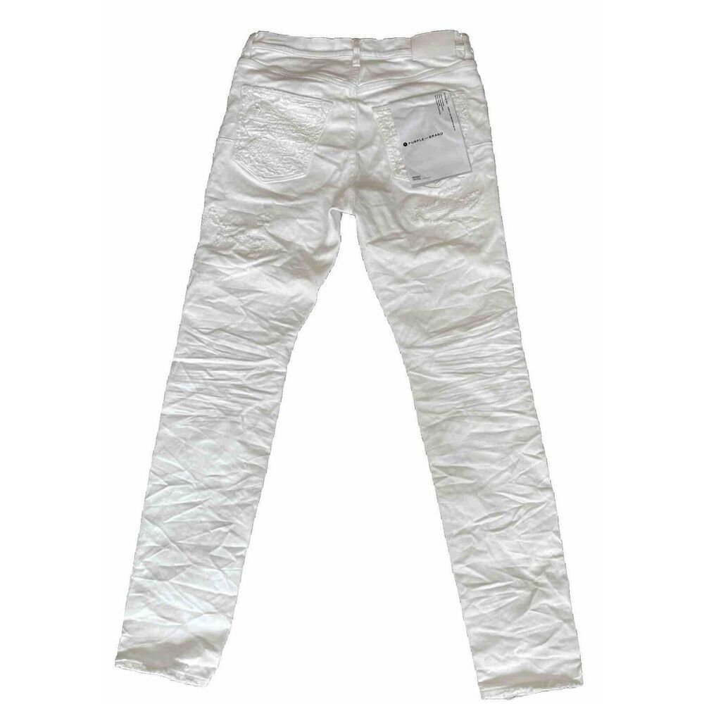 $320 New PURPLE BRAND (WHITE QUILTED DESTROY POCKET JEAN) Size 31 - Picture 6 of 6